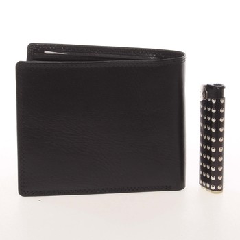 Pánská kožená černá peněženka - Delami Piperel