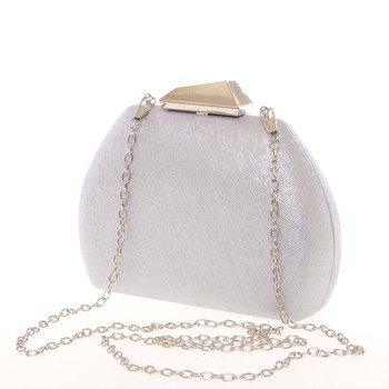 Módní dámské večerní psaníčko stříbrné - Delami 2902