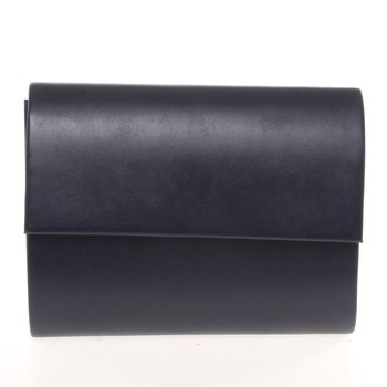 Střední dámské elegantní psaníčko tmavě modré matné - Delami SanDiego