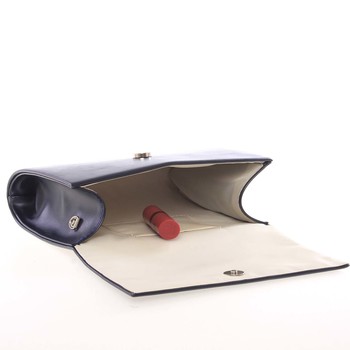 Střední dámské elegantní psaníčko tmavě modré matné - Delami SanDiego