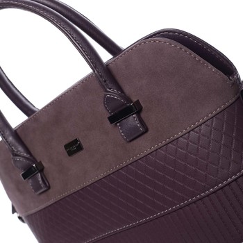 Exkluzivní dámská fialová pevná kabelka do ruky - David Jones Agape