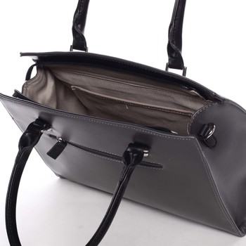 Moderní dámská kabelka do ruky tmavě šedá - David Jones Agalaia
