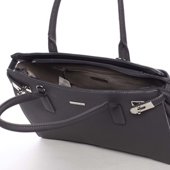 Atraktivní dámská kabelka do ruky tmavě šedá - David Jones Eugenie