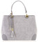 Originální dámská kožená kabelka světle šedá - ItalY Mattie