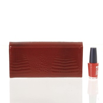 Dámská kožená lakovaná peněženka červená - Loren Aubrey