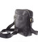 Kvalitní černá kožená pánská taška přes rameno - ItalY Sollis