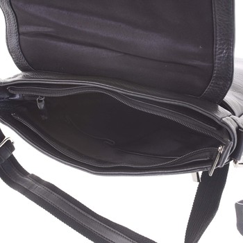Černá elegantní pánská kožená taška - WILD Worn