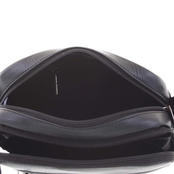 Černá pánská stylová kožená taška - WILD Deon