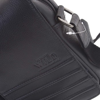 Černá pánská elegantní kožená taška - WILD Peren