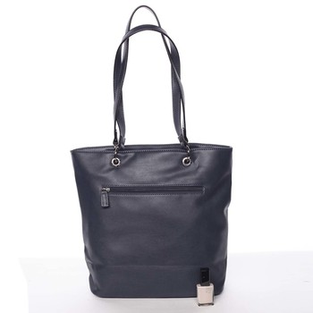 Měkká dámská jemně semišová tmavě modrá kabelka - David Jones Agafia