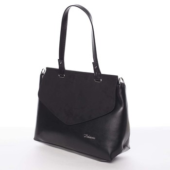 Elegantní pevná dámská kabelka do ruky černá - Delami Jessie