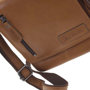 Luxusní pánská kožená taška hnědá - Kimberley Torr