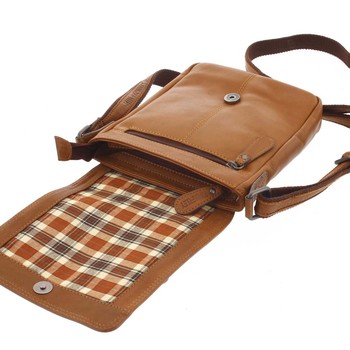 Luxusní pánská kožená taška hnědá - Kimberley Torr