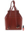 Luxusní dámský batoh tmavě červený kožený - ItalY Adelpha