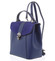 Dámský originální kožený tmavě modrý batůžek/kabelka - ItalY Acnes