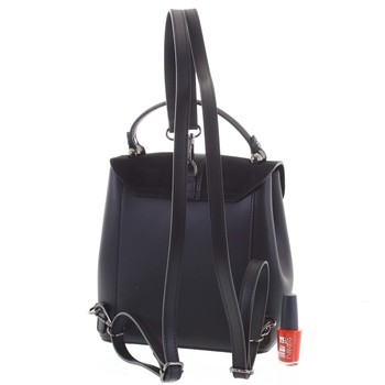 Dámský originální kožený černý batůžek/kabelka - ItalY Acnes