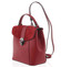 Dámský originální kožený tmavě červený batůžek/kabelka - ItalY Acnes