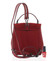 Dámský originální kožený tmavě červený batůžek/kabelka - ItalY Acnes