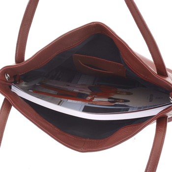 Dámská stylová kožená kabelka přes rameno vínová - ItalY Acness