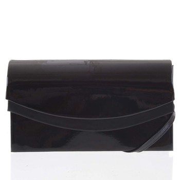 Dámské černé elegantní lesklé psaníčko - Delami Wave