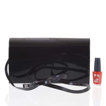 Dámské černé elegantní lesklé psaníčko - Delami Wave