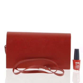 Dámské červené elegantní matné psaníčko - Delami Wave