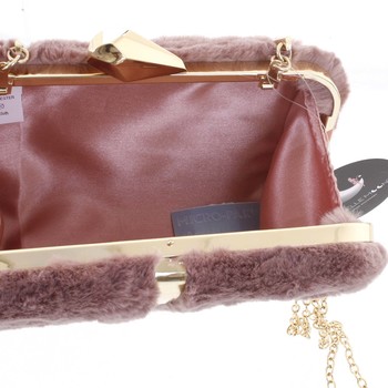 Originální dámské starorůžové plyšové psaníčko - Delami Jayleen