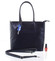 Větší elegantní tmavě modrá dámská kabelka - Annie Claire 4081