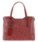 Velká dámská kožená kabelka červená se vzorem - ItalY Afrodite