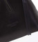 Střední pevná kožená kabelka černá do ruky - ItalY Aello