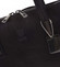 Elegantní dámská kožená kabelka černá - ItalY Aella