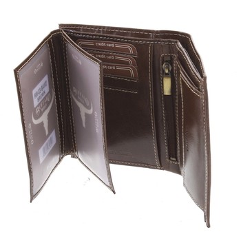 Elegantní pánská kožená peněženka hnědá - BUFFALO Amasai