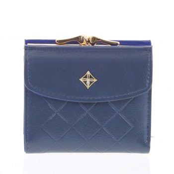 Trendy menší dámská modrá peněženka se vzorem - Milano Design SF1815