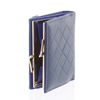 Trendy menší dámská modrá peněženka se vzorem - Milano Design SF1815