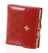 Trendy menší dámská červená peněženka se vzorem - Milano Design SF1815