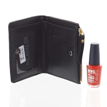 Jednoduchá malá dámská černá peněženka - Milano Design SF1806