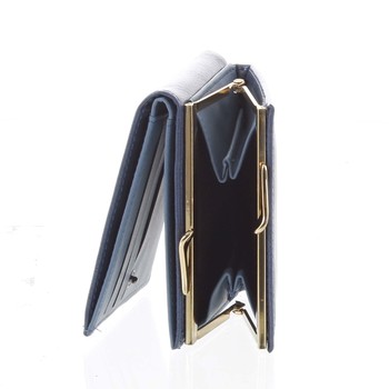 Moderní menší dámská modrá peněženka - Milano Design SF1814