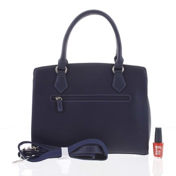 Elegantní květinová kabelka do ruky tmavě modrá - David Jones Agave