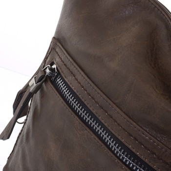 Moderní měkká crossbody kabelka kávově hnědá - Delami Sawyer