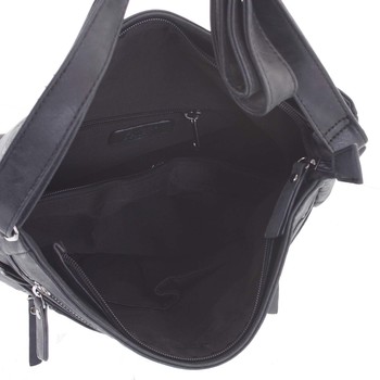 Velká dámská černá crossbody kabelka - Enrico Benetti Loffel