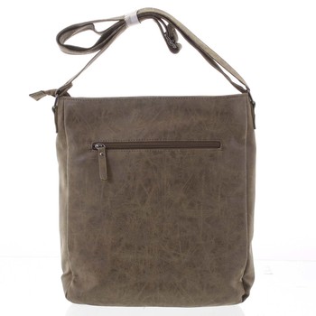 Velká dámská taupe crossbody kabelka - Enrico Benetti Loffel