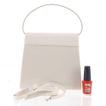 Luxusní dámské psaníčko/kabelka lakované béžové - Delami Viseria