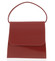 Luxusní dámské psaníčko/kabelka lakované červené se vzorovanou klopou - Delami Viseria