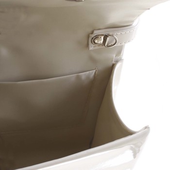 Luxusní dámské psaníčko/kabelka lakované bílé - Delami Viseria