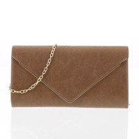 Stylové dámské psaníčko vzorované khaki - Delami HD743