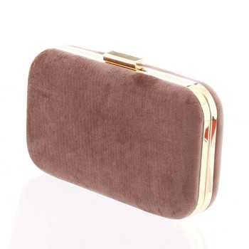 Luxusní semišové dámské psaníčko tmavě růžové - Delami LK5625