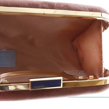 Luxusní semišové dámské psaníčko tmavě růžové - Delami LK5625