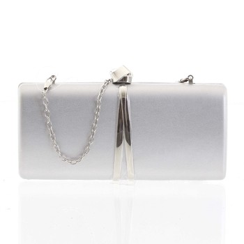 Exkluzivní malé dámské psaníčko stříbrné - Delami ZL2097