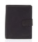 Větší pánská černá kožená peněženka se zápinkou - Diviley Heelal