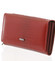 Střední kožená lakovaná dámská peněženka červená - Loren 72035RS